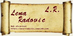 Lena Radović vizit kartica